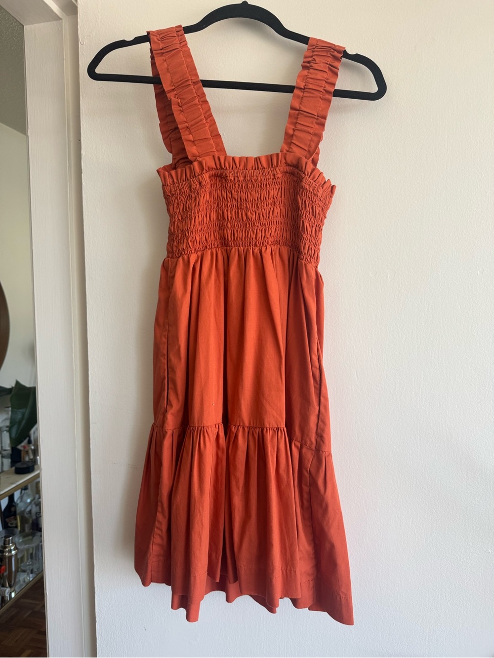 Abercrombie & Fitch Rust Orange Smocked Mini Dress - Picture 2 of 3